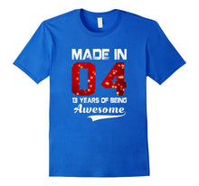 13th Birthday Gift T-Shirt Made in 2004 Awesome 13 Years Old
