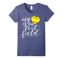 My Heart Is on That Field Softball Shirt Funny Softball Mom