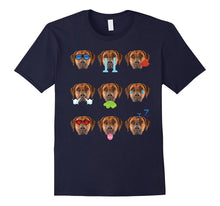 RHODESIAN RIDGEBACK Dog Nine Emotions Face Funny T-Shirt