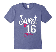 16th Birthday Shirt Gift Sweet Sixteen 16 Script Varsity