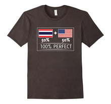 50% Thailand 50% USA Flags 100% Perfect Cute TShirt for Thai