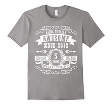 5th Birthday Gift T-Shirt Awesome Since 2012 Tee 5 Yr Olds