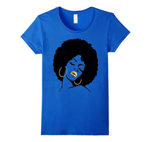 Afro Diva Black Girl Magic Shirt Gold Lips Natural Melanin