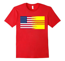 American Vietnamese Flags Printed Graphic T-Shirt