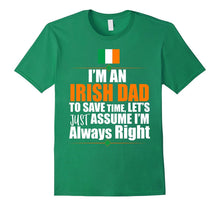 Mens I'M an Irish Dad Father's Day Gift Ireland Flag T-Shirt