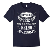 25th Birthday Sept 1992 25 Years Old Vintage Gift T-Shirt