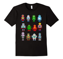 Robot T-Shirt Robotics Retro Team 12 Toy Fun Eng AI Nerd Tee