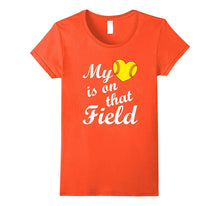 My Heart Is on That Softball Field Cute T Shirt for Mom Dad