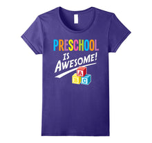 School Teacher Shirt Preschool Is Awesome ABC Blocks Tee