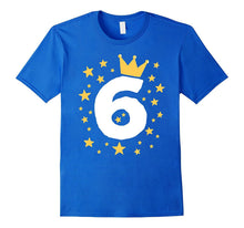 Kids Birthday Number Age 6 Year Boy Girl King Queen T Shirt