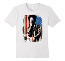 Jimi Hendrix Distressed American Flag Graphic T-Shirt
