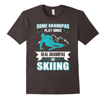 Mens Grandparents Day - Real Grandpas Go Skiing T Shirt