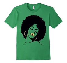 Afro Diva Black Girl Magic Shirt Gold Lips Natural Melanin