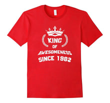 Mens King of Awesomeness 35th Birthday T-Shirt Age 35 for Men