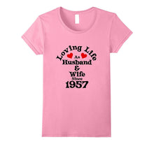 Married in 1957 Wedding Anniversary Gift TShirt Husband Wife