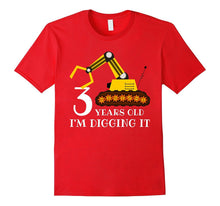 3 Years Old I'm Digging It - Birthday Tractor Gift T-Shirt