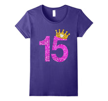 15th Birthday Shirt Princess Crown