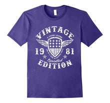 1981 T-Shirt  36th Birthday Gifts 36 Year Old B-Day Vintage