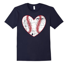 Baseball Distressed Heart T-Shirt Softball Mom Sports Gift
