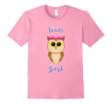 Team Girl Pink Owl Theme Tee T Shirt for Gender Reveal Party