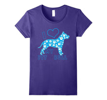 Cute I Love My Pit Bull Dog Birthday T Shirt Gift