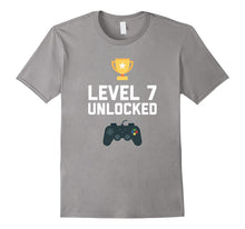 7th Birthday Shirt Gift Age 7 Year Old Level Up Gamer Tshirt