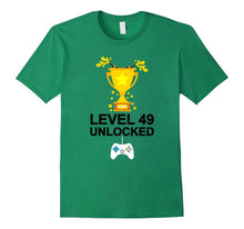 Funny 49th Birthday Level 49 Unlocked T-Shirt Gamer Gift Tee