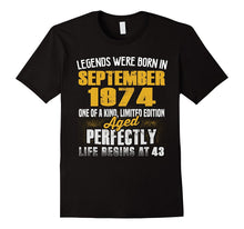 September 43th Birthday Gift Idea Born in 1974 T-Shirt