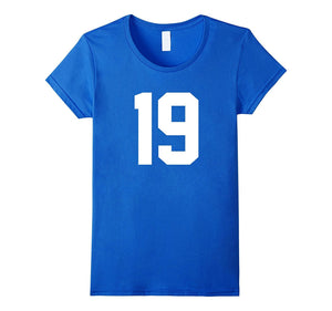 #19 Team Sports Jersey Number Front & Back Player / Fan Tee