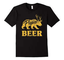 Mens Bear Deer Papa Beer Funny Dad T-Shirt