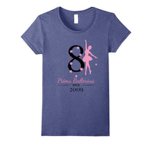 #8 Ballerina Birthday T-Shirt - Prima Ballerina Since 2009