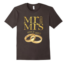 10th Wedding Anniversary T-Shirt Mr & Mrs Since 2007 Gift