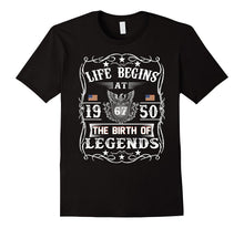 Life Begin at 67th T-Shirt Born in 1950 Birthday Gift Tee
