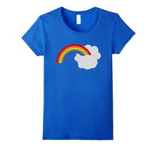Retro Rainbow Shirt Clouds 1980s Cute Hipster Punk Rave
