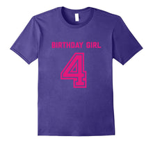 4th Birthday Shirt Gift Age 4 Year Old Girl Tshirt Girls Tee