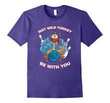 Bowling Wild Turkey With Ball and Pins Funny T-Shirt