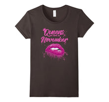 Queens Are Born in November Birthday T-Shirt for Black Women