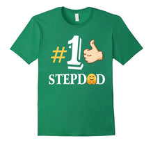 Number # 1 Stepdad With Cute Emoji Funny T-Shirt Gift