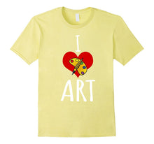 I Love Heart Art Arts Lover Artist Funny Novelty T-Shirt