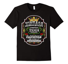 2001 Vintage Edition 16th Birthday Celebration Gift T-Shirt