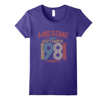 Awesome Since September 1981 Funny T-Shirt 36th Birthday Tee