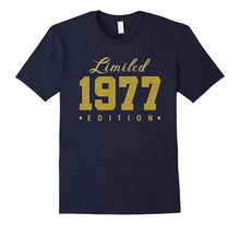 Born in 1977 Limited Edition Glitter Text Birthday Shirt
