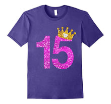 15th Birthday Shirt Princess Crown