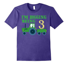 3 Year Old Tractor Birthday Shirt, I'm Digging Being 3