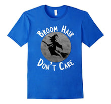 Halloween T-Shirt Messy Broom Hair Don't Care Shirt