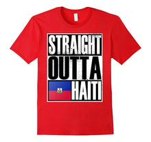 Storecastle Straight Outta Haiti Funny Gift Flag T-Shirt
