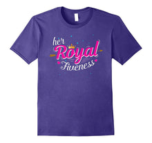 Cute 5 Year Old Girl Birthday T-Shirt 5th Princess Heart