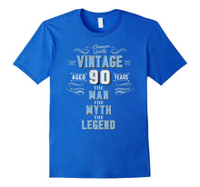 Mens Vintage 90th Birthday Tshirt for Men Aged 90 Years Old Tee