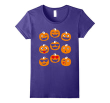 Emoticon Pumpkin Smiley Hilarious Faces T-Shirt Halloween