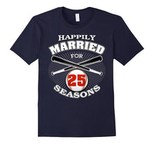 25th Wedding Anniversary T-Shirt Baseball Couple Gift Shirt